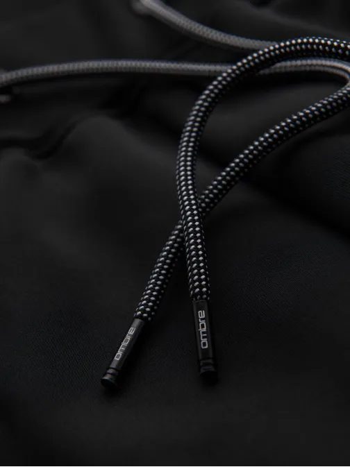 Moške črne športne hlače s kontrastno obrobo V1 PASK-0229