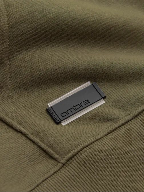 Bombažna majica za moške olive v2 om-ssbz-0160