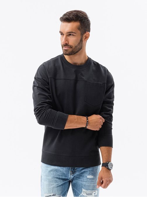 Trendovski pulover v črni barvi B1277
