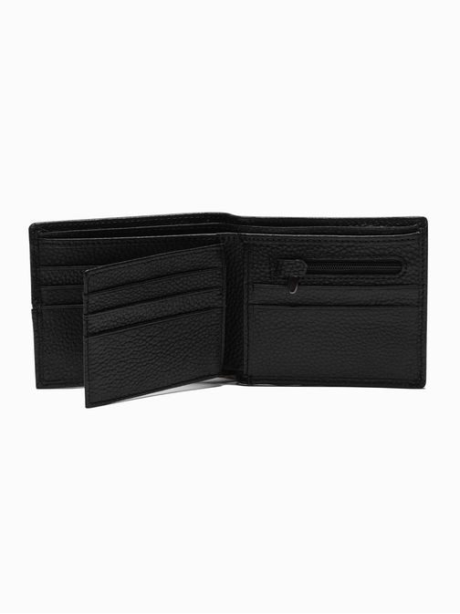 Črna usnjena denarnica A793