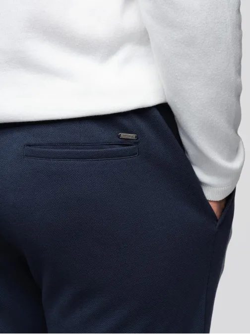 Elegantne moške športne hlače modre barve V1 OM-PACP-0283