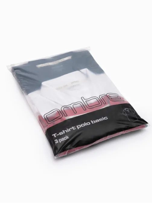 Paket treh barvitih mešanic bombažnih polo majic V3 POBS/133