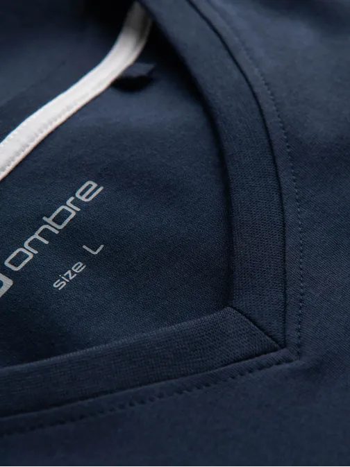 Trendovska moška granat majica z V-izrezom V2 TSCT-0106