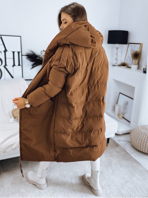 Čudoviti ženski plašč v camel barvi Melvin