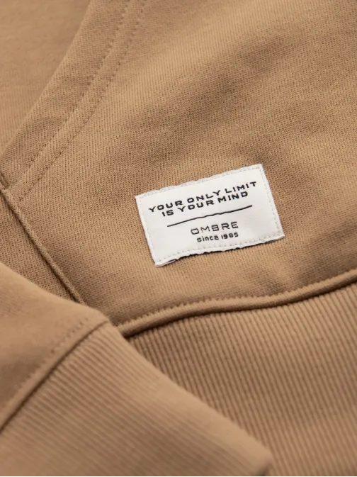 Modna rjava majica s kapuco SSBN-0270