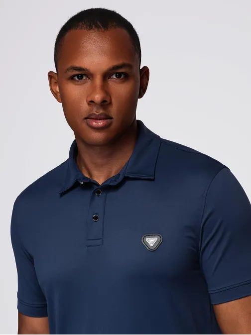 Elegantna temno modra moška polo majica V3 POSS-0150