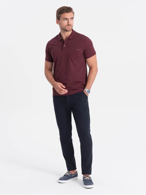 Modna bordo polo majica V6 S1744