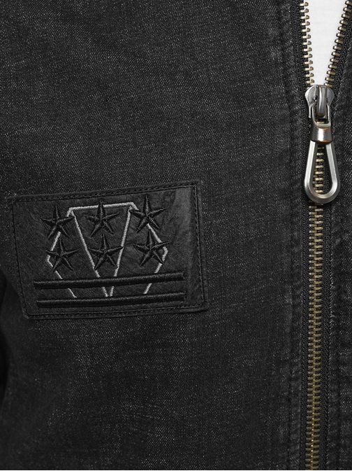 Stilska črna jeans jakna Security NB/MJ509N