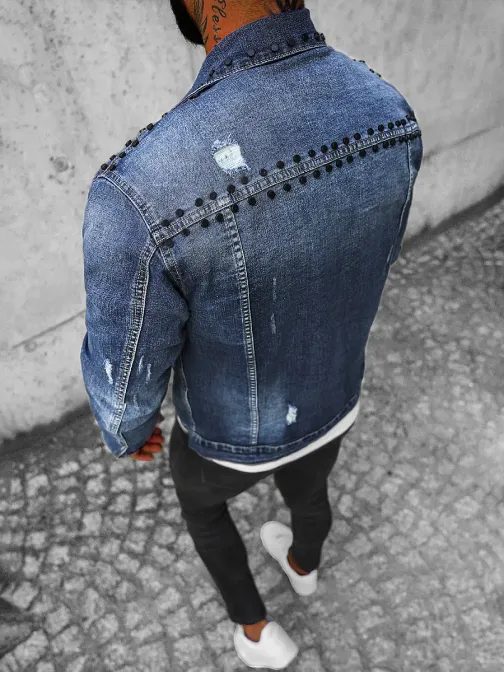 Moderna nebeško modra jeans jakna NB/MJ504BZ