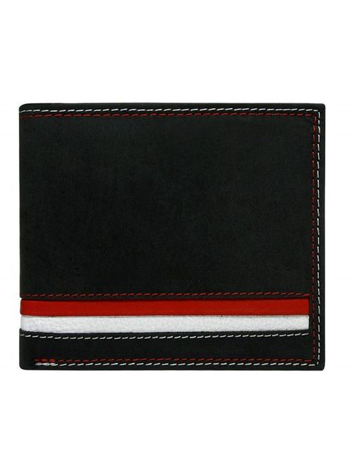 Črna denarnica v modnem dizajnu brez zaponke