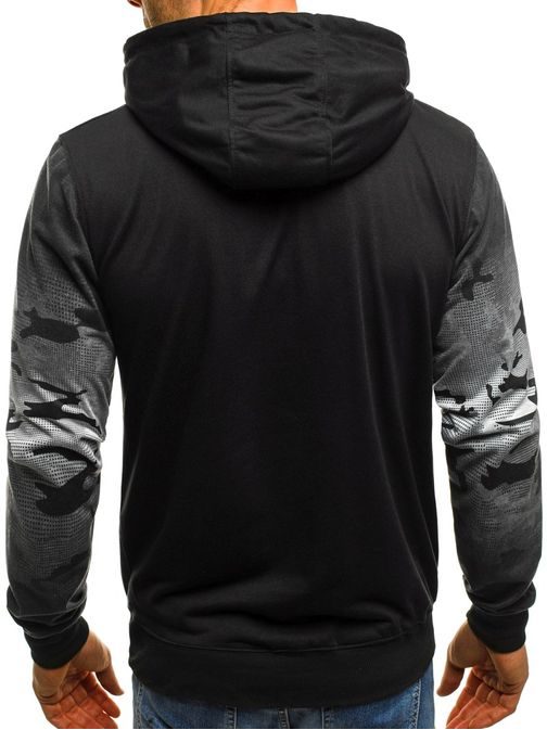 SIV MOŠKI PULOVER S KAPUCO ZANIMIVE ZASNOVE OZONEE JS/TT60