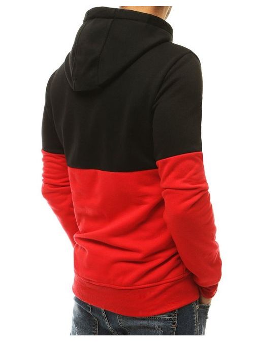 Trendovski rdeč pulover s kapuco