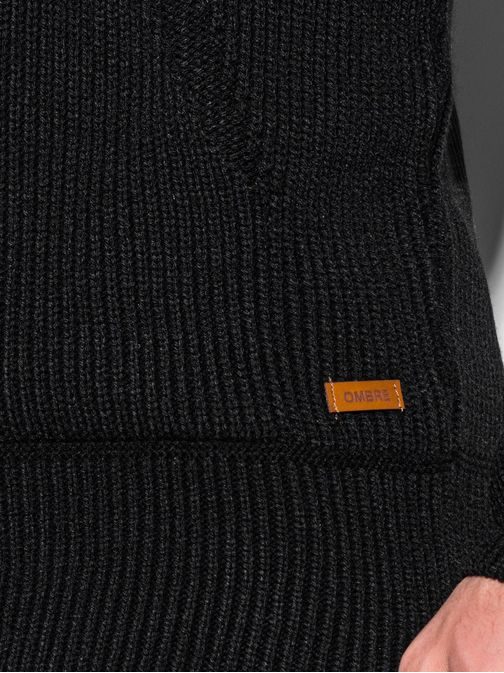 Črn stilski pulover E181