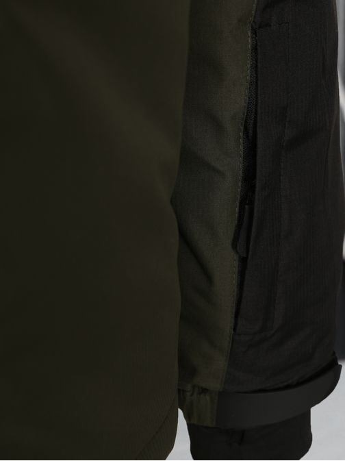 Zimska zelena jakna z odsevnimi elementi