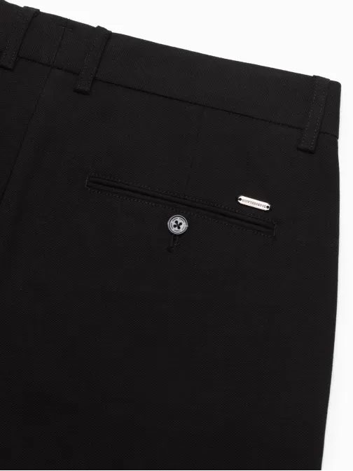 Moške črne chinos hlače slim fit V4 PACP-0186