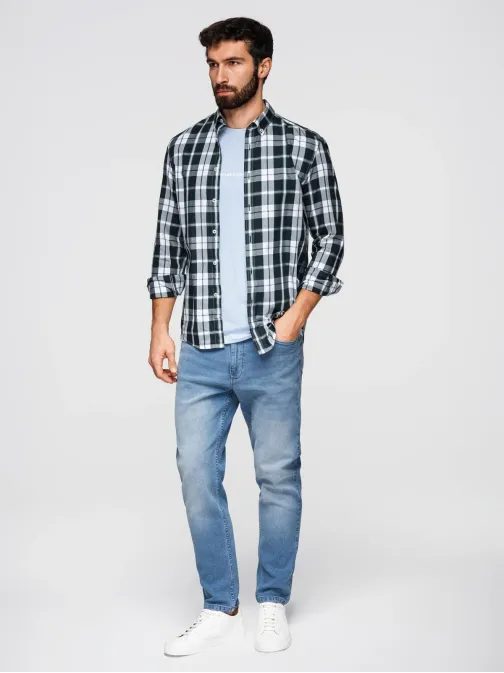 Privlačne svetlo modre moške kavbojke V1 PADP-0253