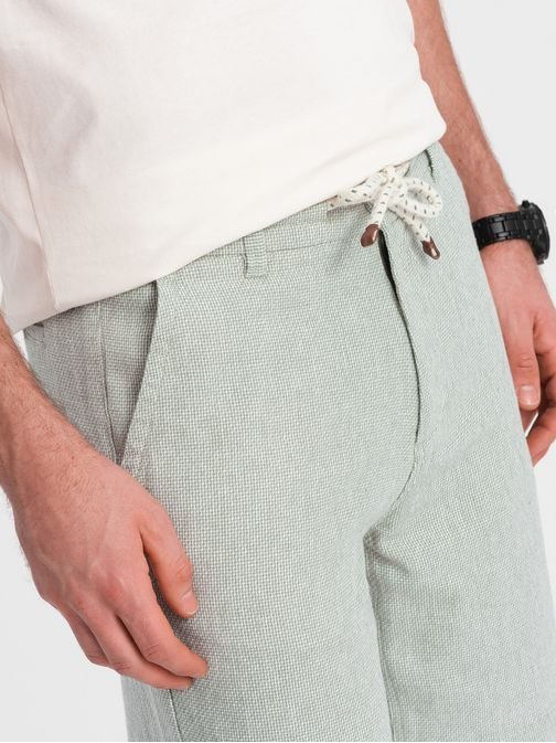 Zelene pletene elegantne kratke hlače V2 SRCS-0130