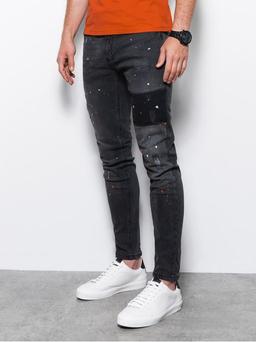 Originalne skinny fit črne kavbojke P1063