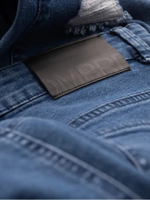 Trendovske modre kavbojke z odrgninami V2 PADP-0163