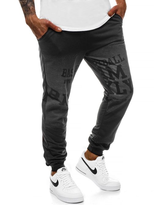 MODNE JOGGER HLAČE ZA PROSTI ČAS ČRNE JS/KK300130