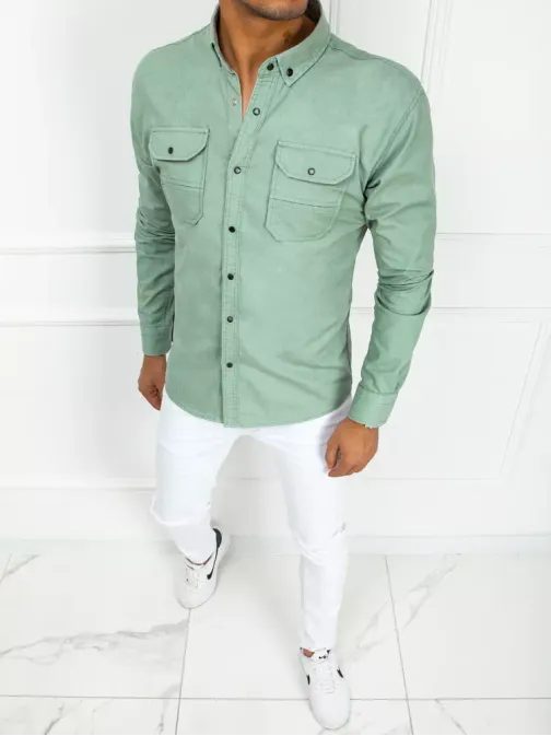 Trendovska zelena srajca z žepi