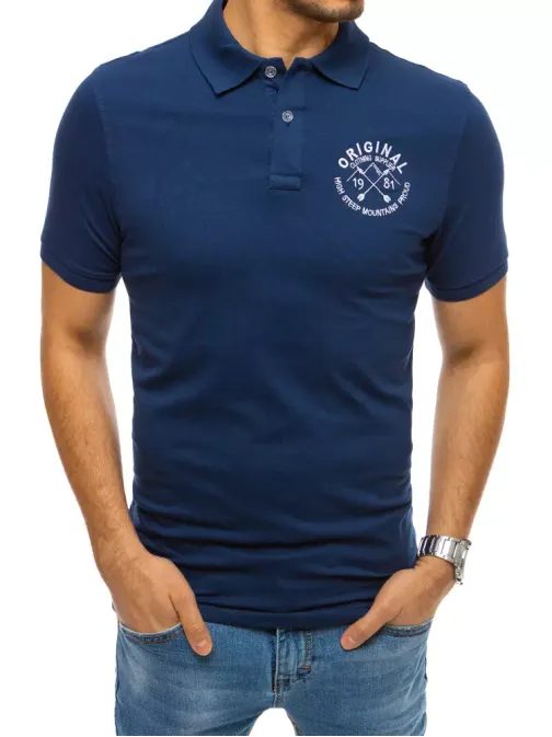 Preprosta indigo polo majica