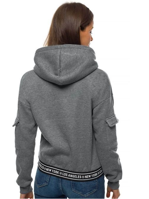 Edinstven ženski pulover v grafitni barvi JS/B26030