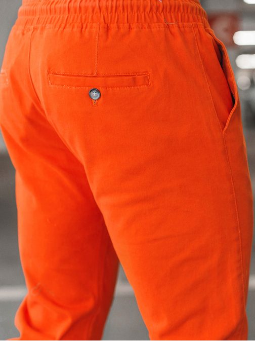 Čudovite jogger hlače v temno oranžni barvi JB/JP1145/13