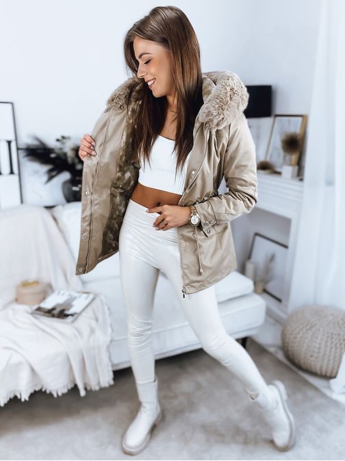 Ženska trendovska jakna v bež barvi Megi