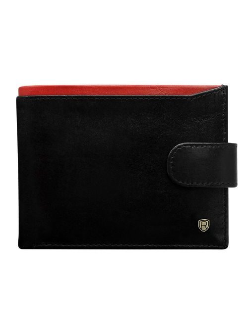 Črna usnjena denarnica Rovicky