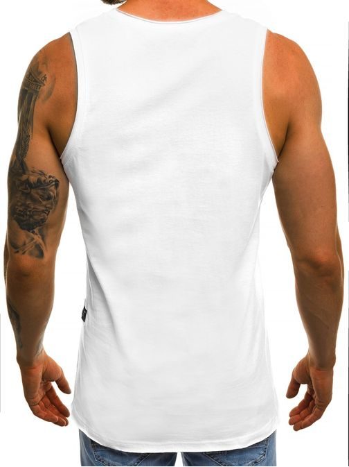 Preprosta bela majica brez rokavov O/1205