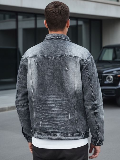 Zanimiva črna jeans jakna