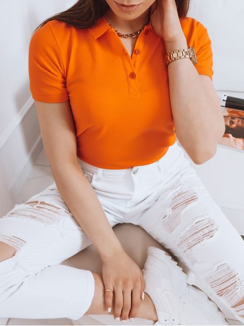 Senzacionalna ženska polo majica v pomarančni barvi Sherry
