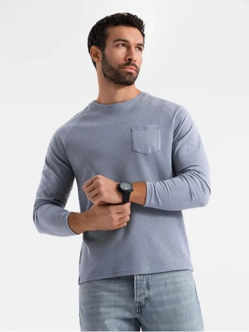Moška srajca z dolgimi rokavi in žepom om-lscl-0109