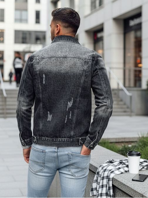 Moderna črna denim jakna