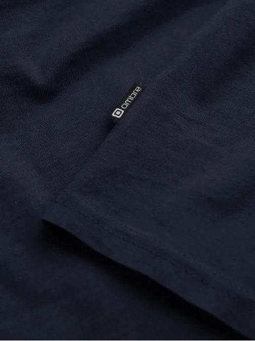 Temno modra majica z dolgimi rokavi in V-izrezom V5 LSBL-0108