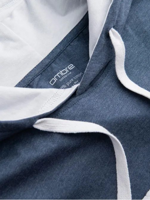 Modra majica s kapuco V12 TSCT-22SS-001