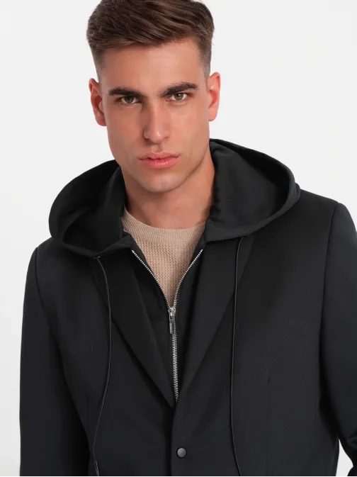 Elegantna črna jakna V1 BLZB-0126