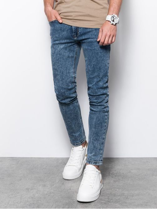 Jeans hlače v modri barvi P1062