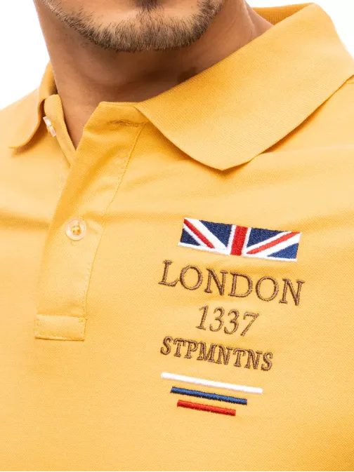 Rumena polo majica z našitkom London