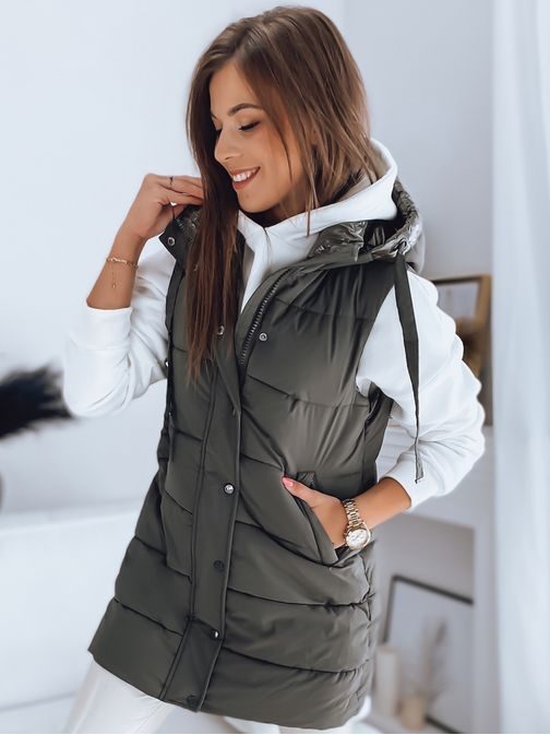 Zeleni ženski prešit brezrokavnik Tolis