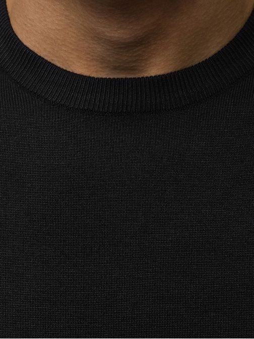 Preprost črn pulover BL/M001Z