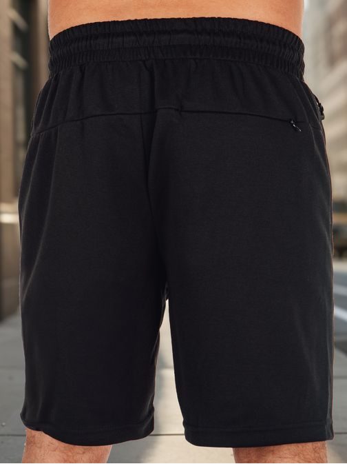 Udobne črne moške kratke hlače