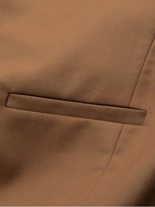 Trendovski caramel elegantni telovnik V1 BLZV-0112