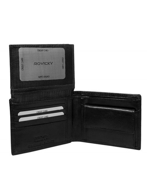 Črna usnjena denarnica
