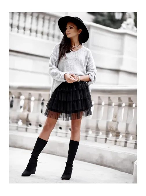 Modno črno mini krilo GLR017