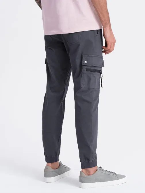 Trendovske grafit jogger hlače V3 PAJO-0125