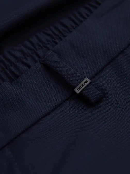 Trendovske granat chinos hlače z elastičnim pasom V3 PACP-0157