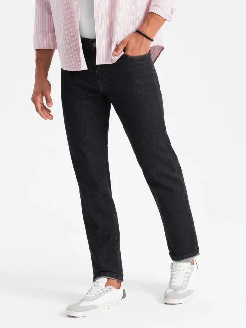 Modne črne moške kavbojke V2 PADP-0152