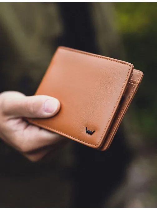 Stilska rjava usnjena denarnica Benji